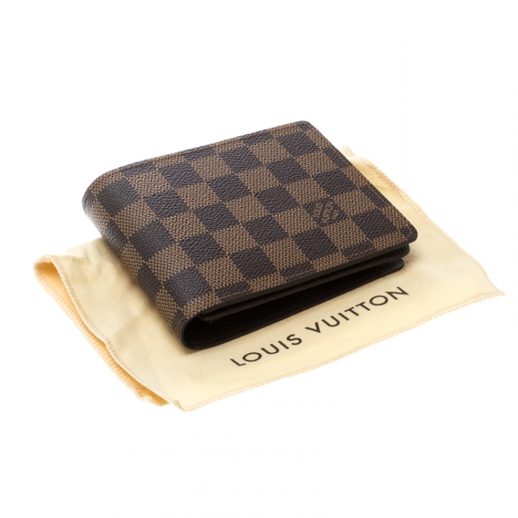 Pre Owned Louis Vuitton Damier Ebene Canvas Florin Wallet