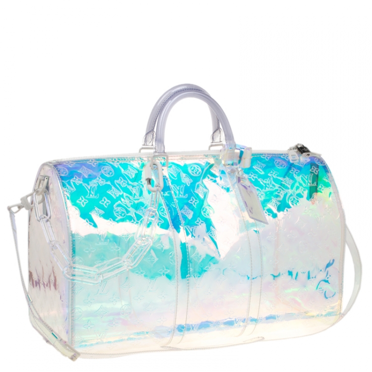 Pre Owned Louis Vuitton Monogram Prism Keepall Bandouliere 50 Bag