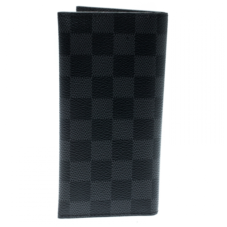 Pre Owned Louis Vuitton Damier Graphite Canvas Long Bifold Wallet