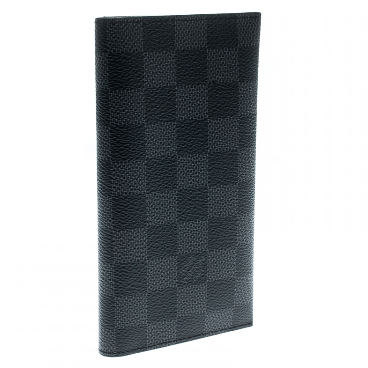 Pre Owned Louis Vuitton Damier Graphite Canvas Long Bifold Wallet