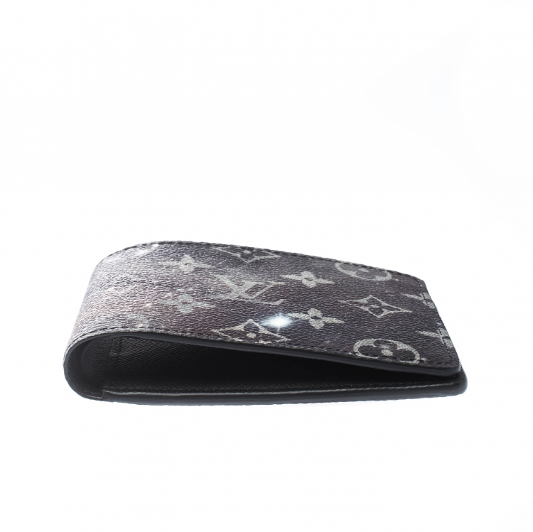 Pre Owned Louis Vuitton Grey Galaxy Monogram Canvas Multiple Bifold Wallet