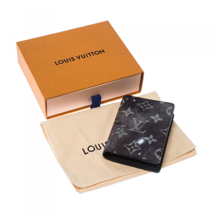 Pre Owned Louis Vuitton Grey Galaxy Monogram Canvas Multiple Bifold Wallet