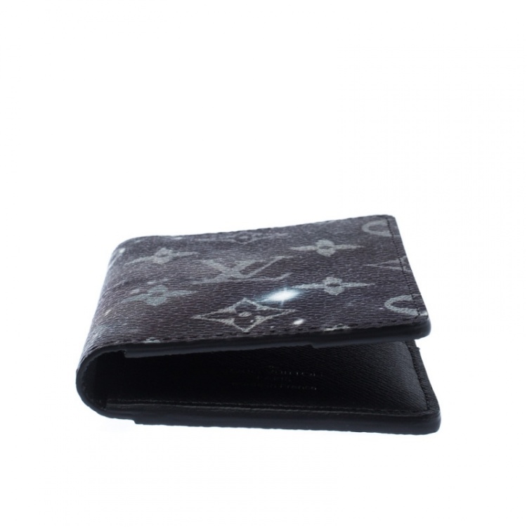 Pre Owned Louis Vuitton Grey Galaxy Monogram Canvas Multiple Bifold Wallet