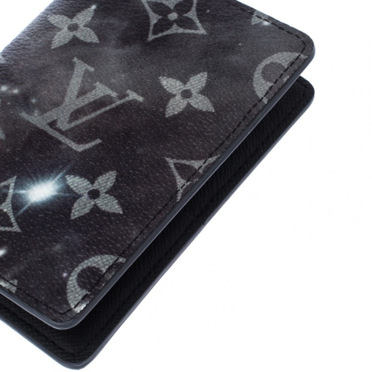 Pre Owned Louis Vuitton Grey Galaxy Monogram Canvas Multiple Bifold Wallet
