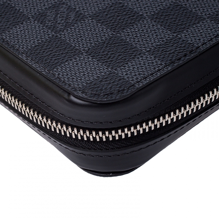 Pre Owned Louis Vuitton Damier Graphite Canvas Zippy XL Wallet