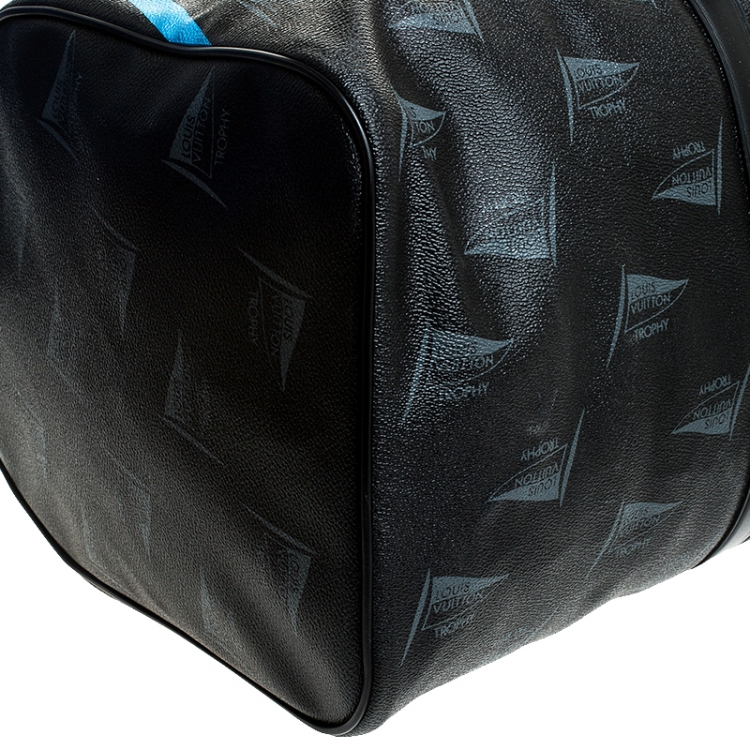 Pre Owned Louis Vuitton Black Coated Canvas Limited Edition 127/200 Dubai Keepall Bandouliere 55 Bag