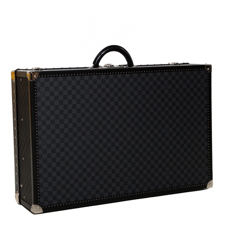 Pre Owned Louis Vuitton Damier Graphite Canvas Alzer Trunk Suitcase 75