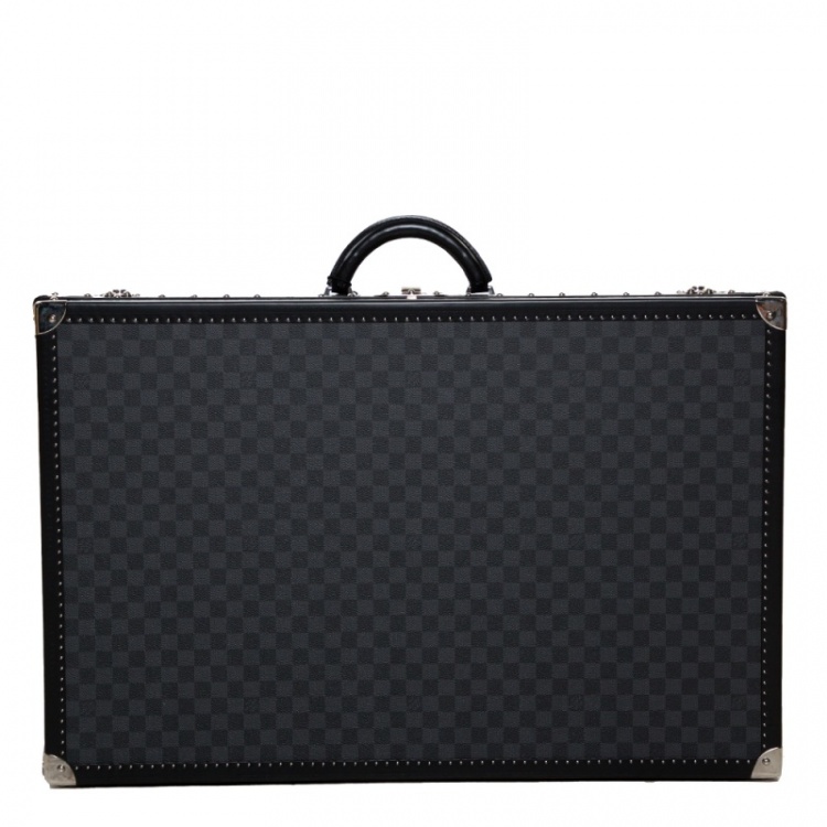 Pre Owned Louis Vuitton Damier Graphite Canvas Alzer Trunk Suitcase 75