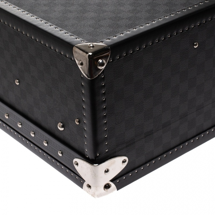 Pre Owned Louis Vuitton Damier Graphite Canvas Alzer Trunk Suitcase 75