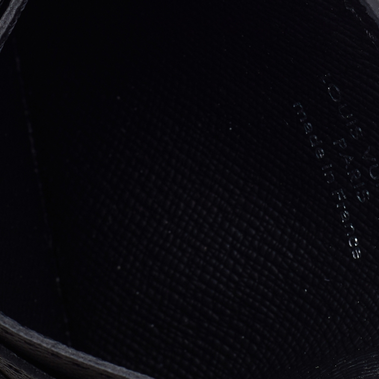 مملوكة مسبقًا Louis Vuitton Black Epi Lather Card Holder