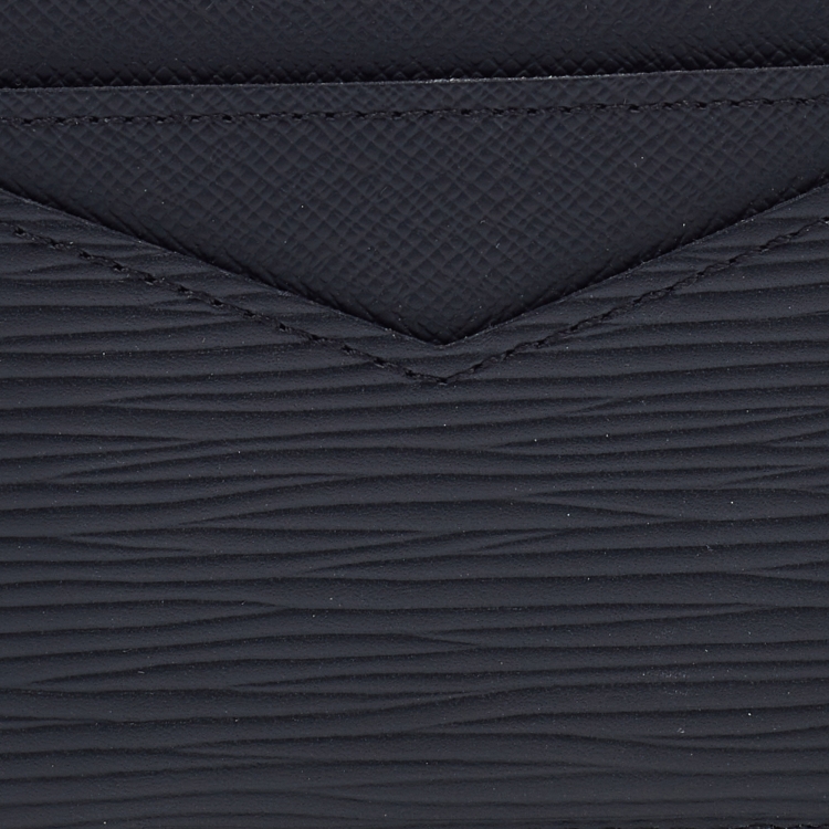 مملوكة مسبقًا Louis Vuitton Black Epi Lather Card Holder