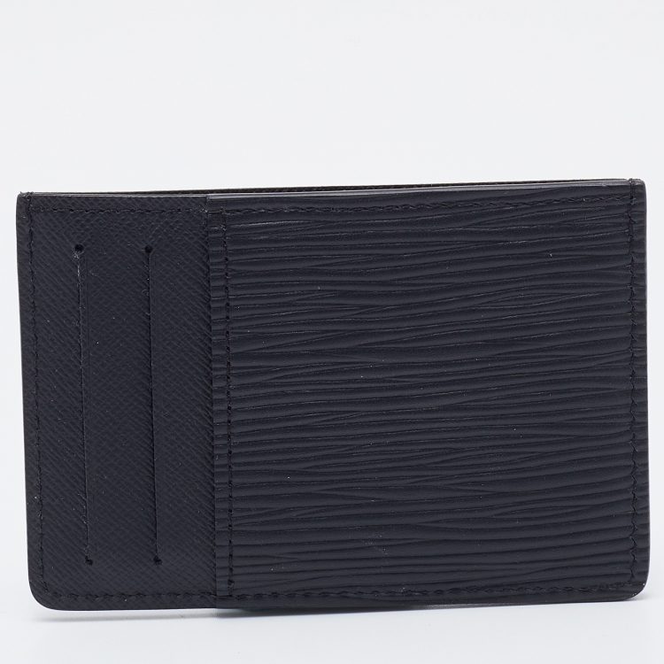 مملوكة مسبقًا Louis Vuitton Black Epi Lather Card Holder