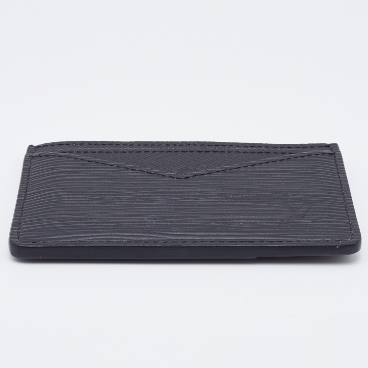 مملوكة مسبقًا Louis Vuitton Black Epi Lather Card Holder