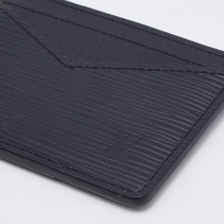 مملوكة مسبقًا Louis Vuitton Black Epi Lather Card Holder