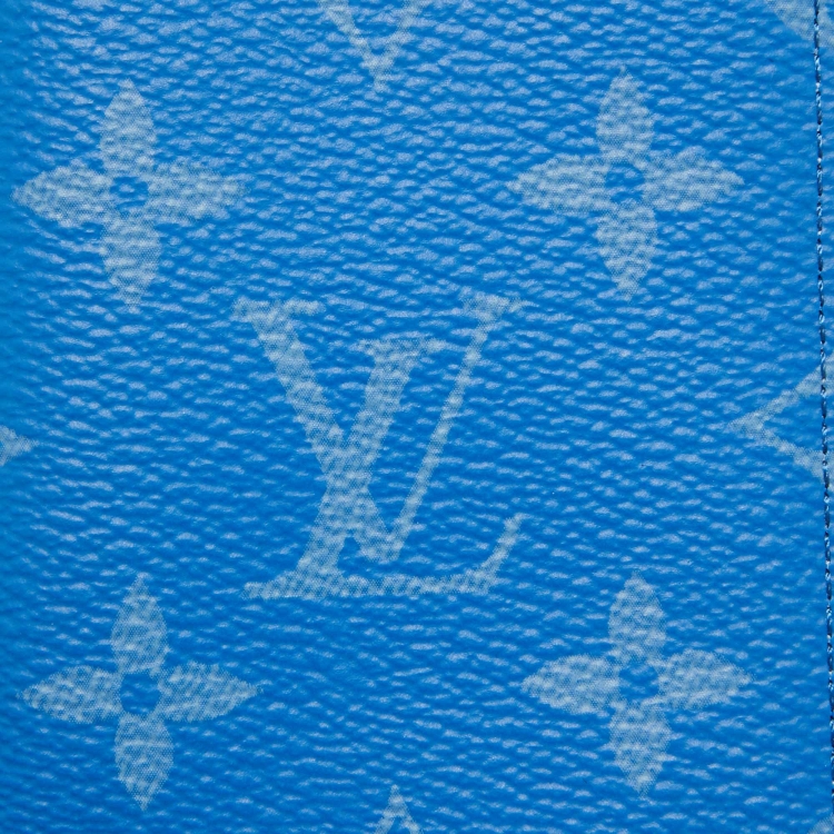Pre Owned Louis Vuitton Agave Blue Monogram Canvas Pocket Organizer