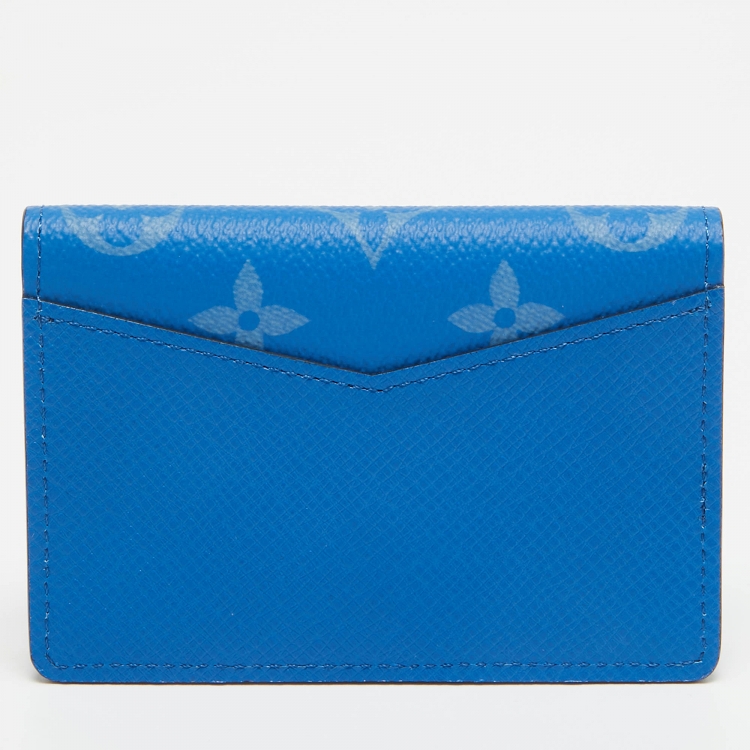 Pre Owned Louis Vuitton Agave Blue Monogram Canvas Pocket Organizer