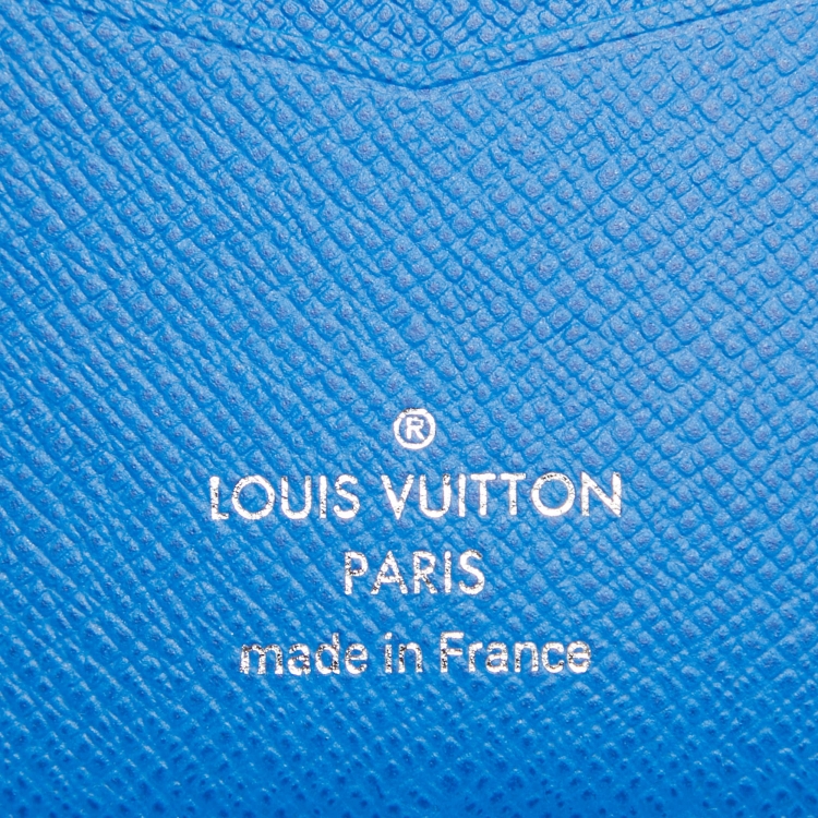 Pre Owned Louis Vuitton Agave Blue Monogram Canvas Pocket Organizer