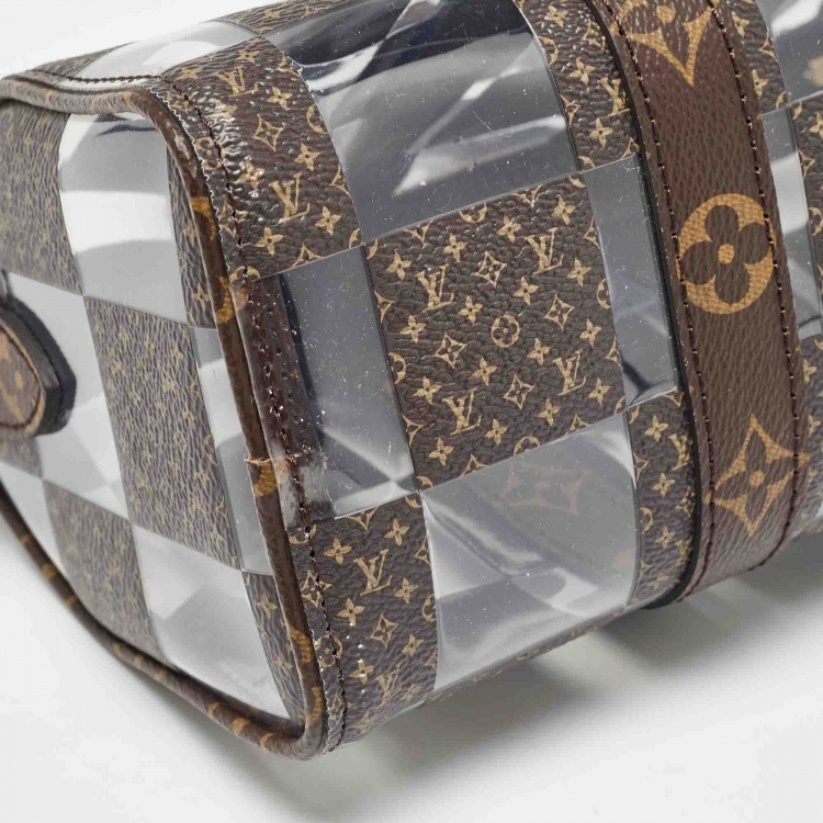 Pre Owned Louis Vuitton Monogram Chess Canvas and PVC Keepall Bandoulière 25 Bag