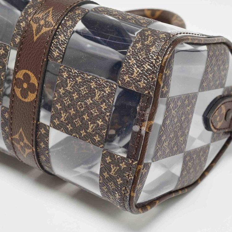 Pre Owned Louis Vuitton Monogram Chess Canvas and PVC Keepall Bandoulière 25 Bag