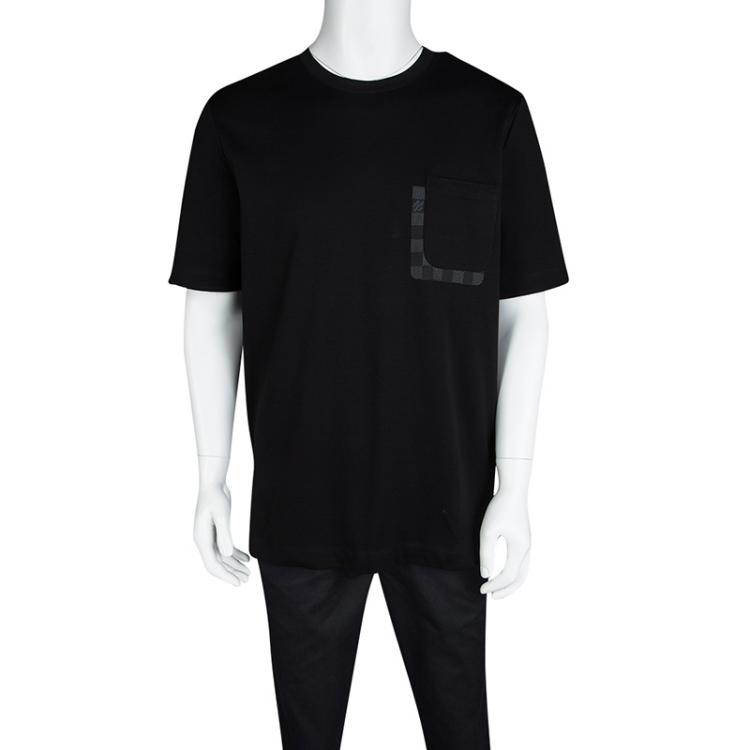 Louis Vuitton Black Damier Pocket Trim Detail Short Sleeve T-Shirt XL Louis  Vuitton
