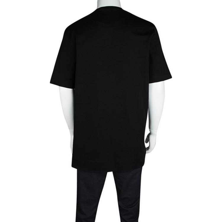 Pre Owned Louis Vuitton Black Damier Pocket Trim Detail Short Sleeve T-Shirt XL