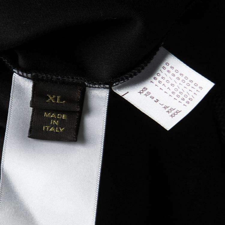 Pre Owned Louis Vuitton Black Damier Pocket Trim Detail Short Sleeve T-Shirt XL