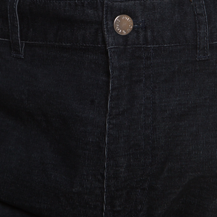 Pre Owned Louis Vuitton Indigo Corduroy Slim Fit Denim Pants M