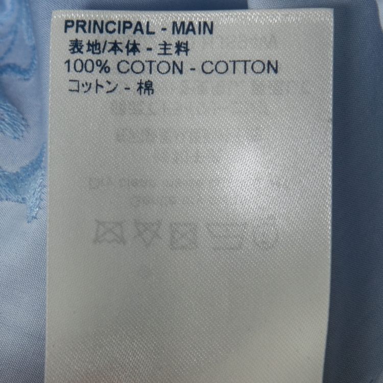 Pre Owned Louis Vuitton Light Blue Embroidered Button Front Shirt L