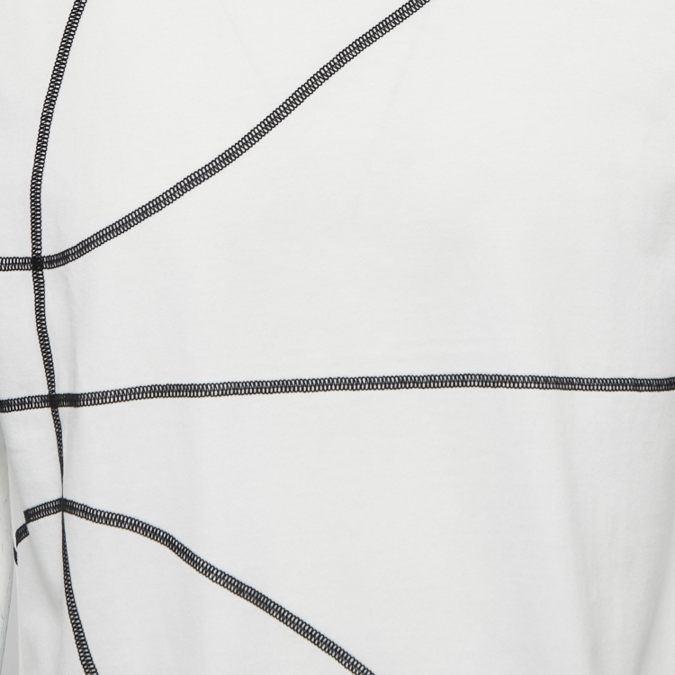مملوكة مسبقًا Louis Vuitton White Cotton NBA Short Sleeve T-Shirt S