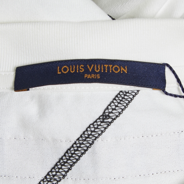 مملوكة مسبقًا Louis Vuitton White Cotton NBA Short Sleeve T-Shirt S