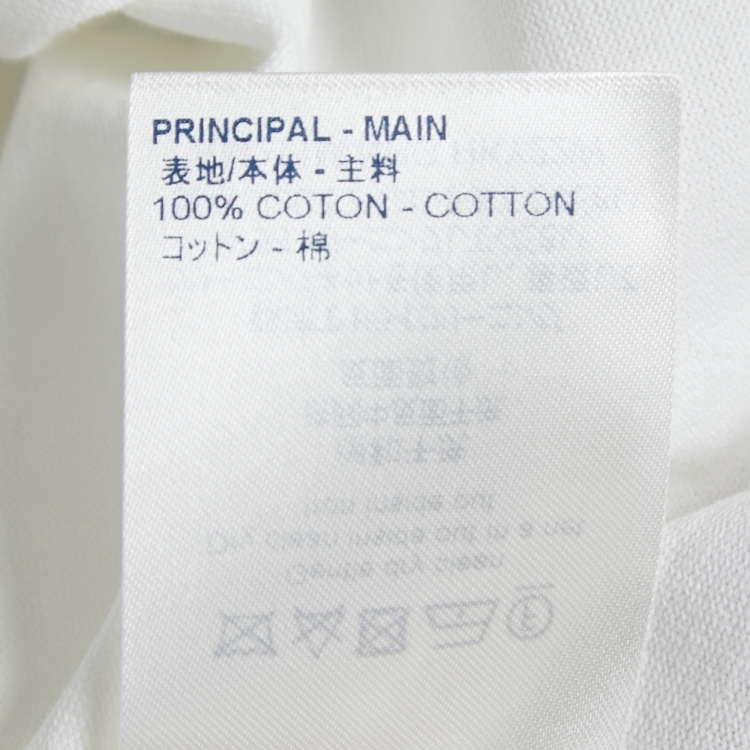 مملوكة مسبقًا Louis Vuitton White Cotton NBA Short Sleeve T-Shirt S