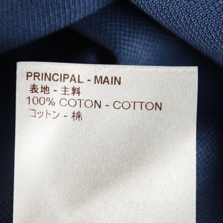 مملوكة مسبقًا Louis Vuitton Blue Cotton Pique Polo T-Shirt 4XL