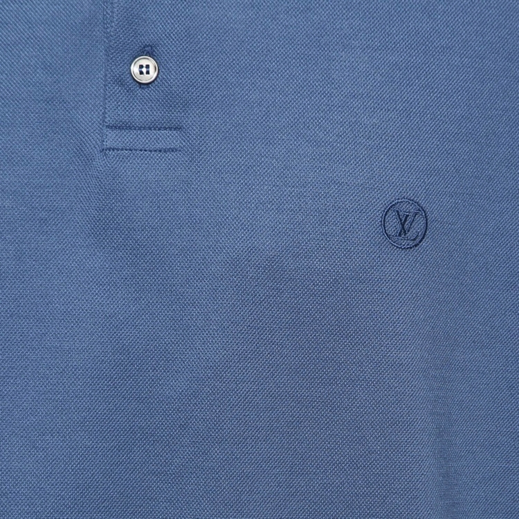 مملوكة مسبقًا Louis Vuitton Blue Cotton Pique Polo T-Shirt 4XL