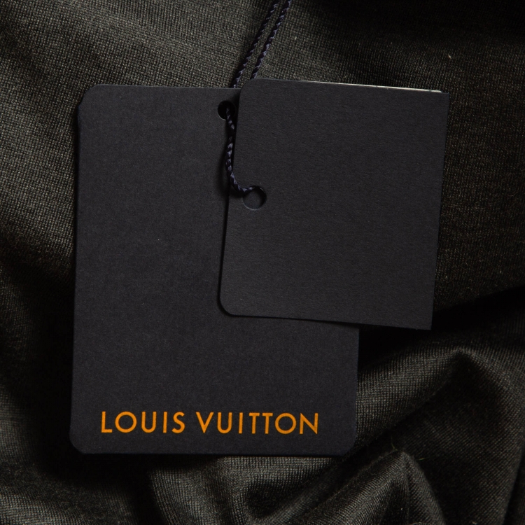 Pre Owned Louis Vuitton Grey Cotton V-Neck T-Shirt XS