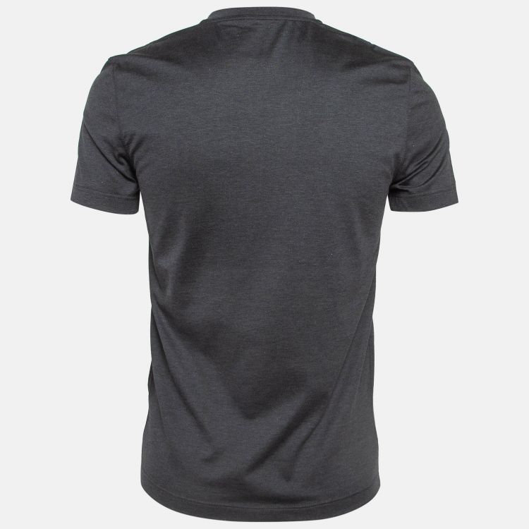 LOUIS VUITTON グレー Tシャツ XS Louis Vuitton Grey Printed Jersey Crew Neck T-Shirt XS Louis