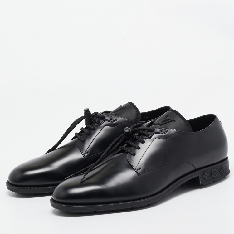 Louis Vuitton Black Leather Lace Up Oxford Size 43.5 Louis