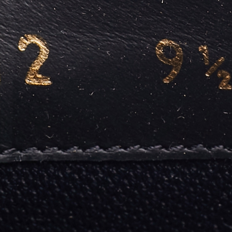 Pre Owned Louis Vuitton Black Leather Lace Up Oxford Size 43.5