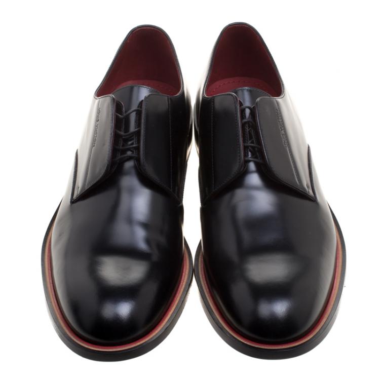 Pre Owned Louis Vuitton Black Leather Derby Size 43