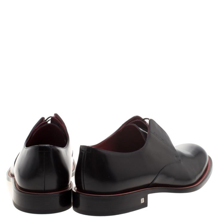 Pre Owned Louis Vuitton Black Leather Derby Size 43