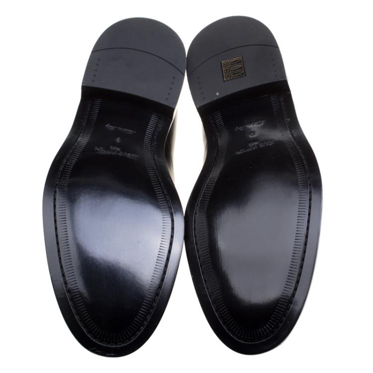 Pre Owned Louis Vuitton Black Leather Derby Size 43