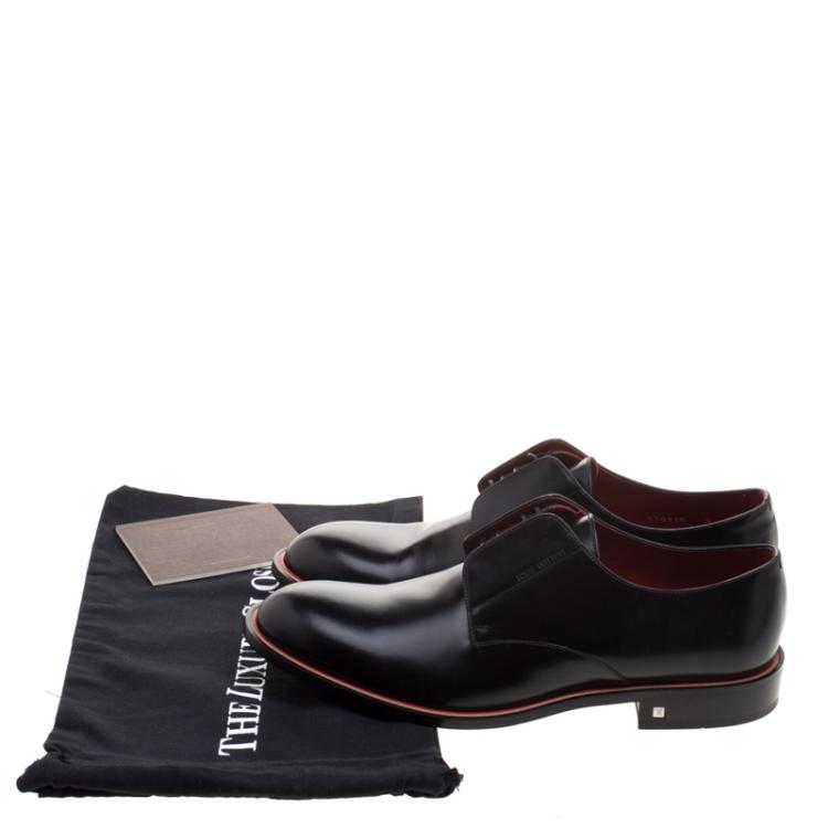 Pre Owned Louis Vuitton Black Leather Derby Size 43