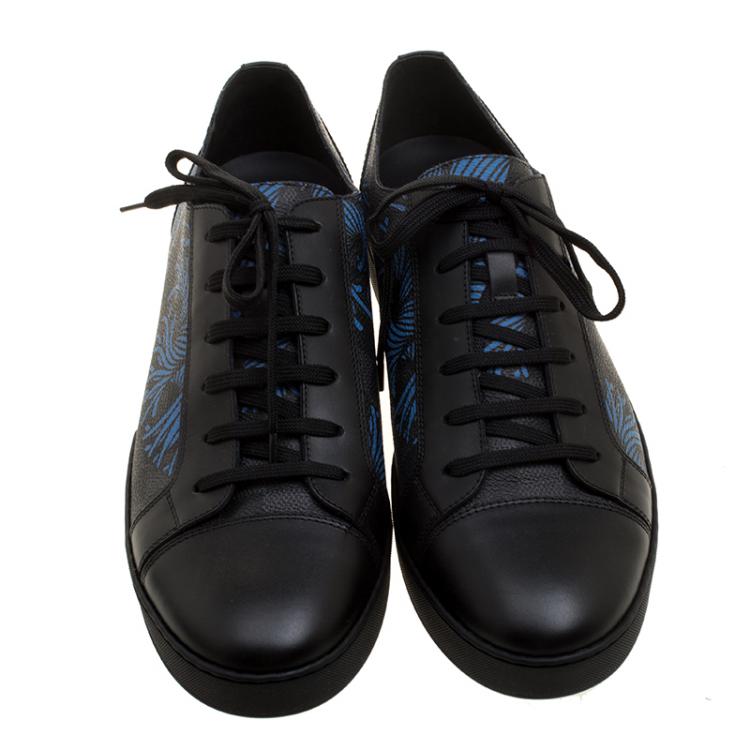 Pre Owned Louis Vuitton Damier Graphite Canvas and Leather Match Up Sneakers Size 42