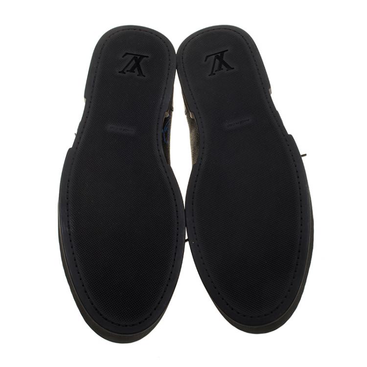 Pre Owned Louis Vuitton Damier Graphite Canvas and Leather Match Up Sneakers Size 42