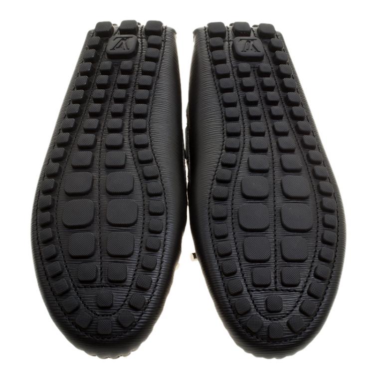 Pre Owned Louis Vuitton Black Epi Leather Gloria Loafers Size 42