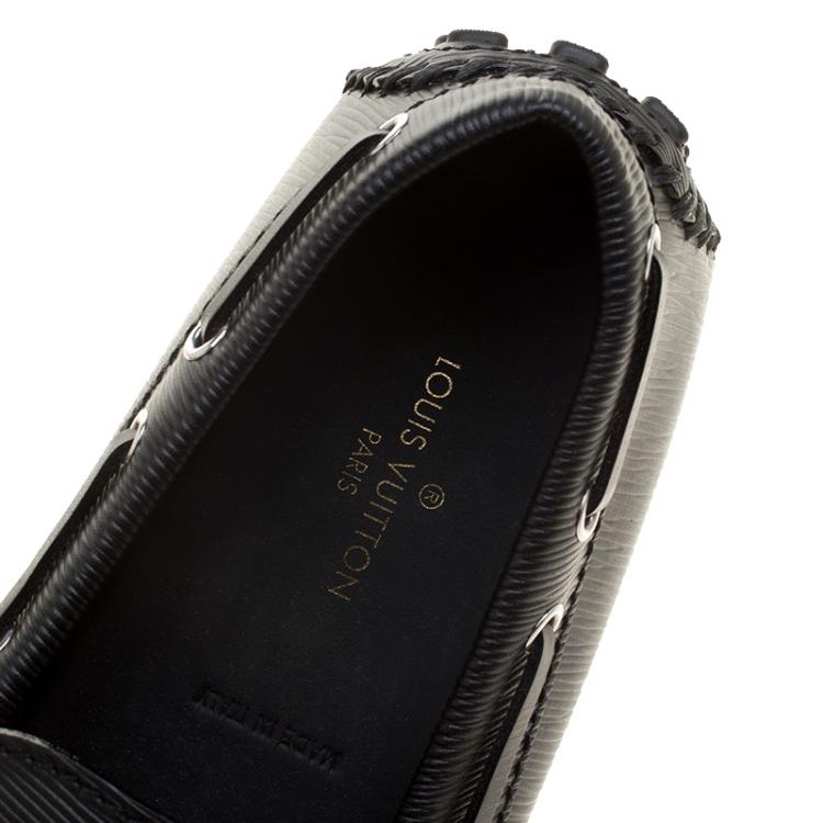 Pre Owned Louis Vuitton Black Epi Leather Gloria Loafers Size 42