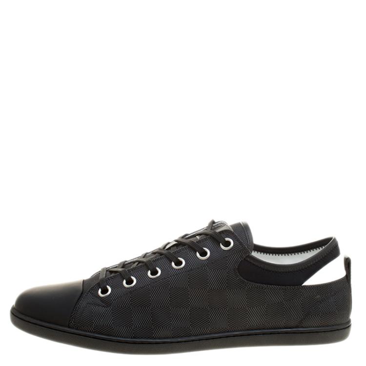 Sell Louis Vuitton Leather Damier Graphite Low Top Sneakers - White