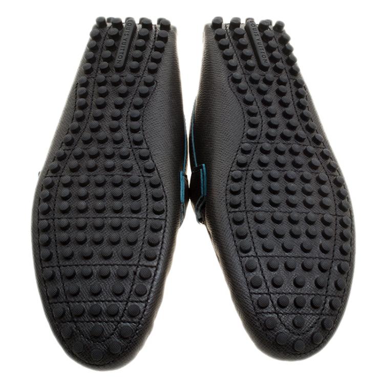 Pre Owned Louis Vuitton Black Leather Hockenheim Loafers Size 40