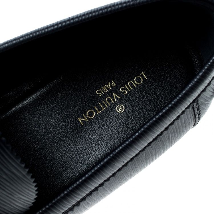 Pre Owned Louis Vuitton Blue Epi Leather Major Loafers Size 42.5