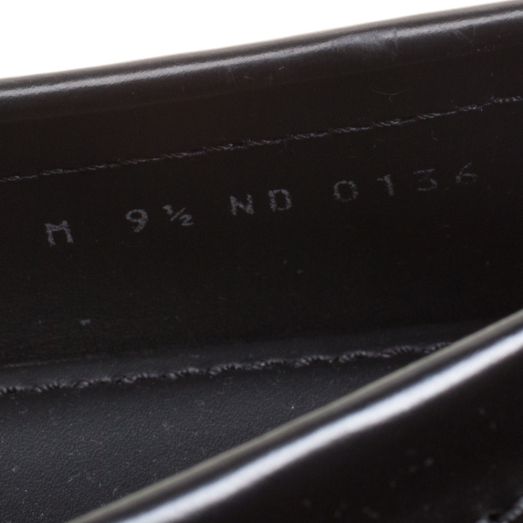 Pre Owned Louis Vuitton Black Leather Racetrack Loafers Size 43.5
