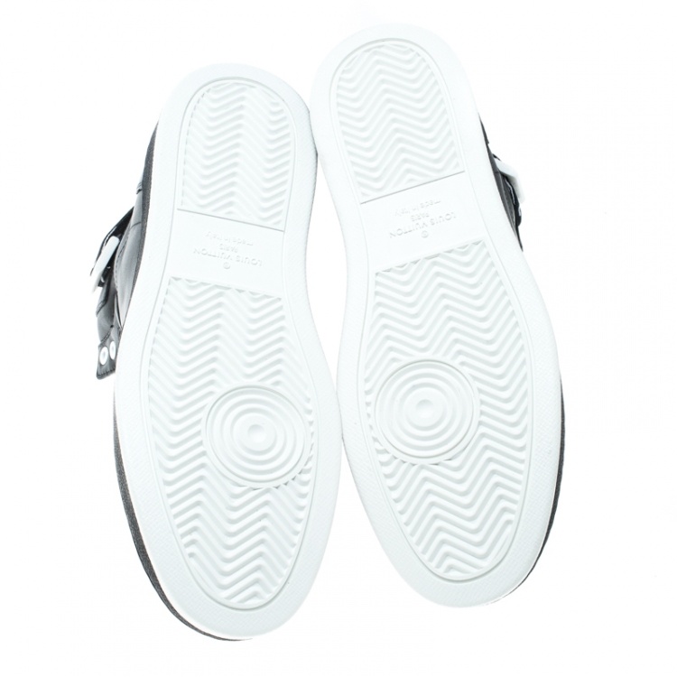 مملوكة مسبقًا Louis Vuitton Black Leather Rivoli High Top Sneakers Size 40.5
